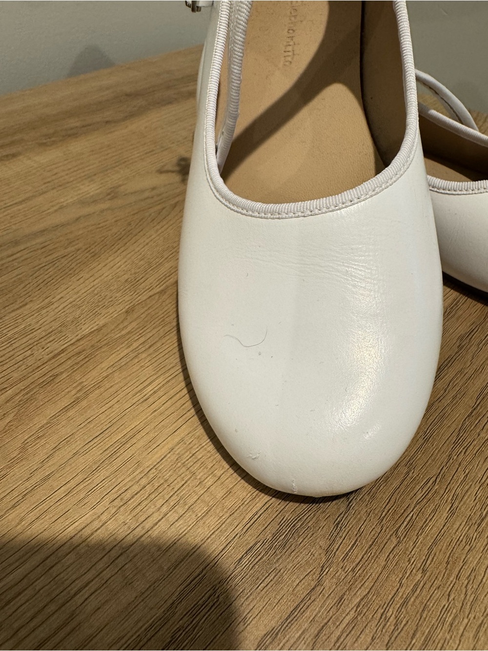 Elephantito Girls White Mary Jane Flats with Strap - Picture 3 of 5